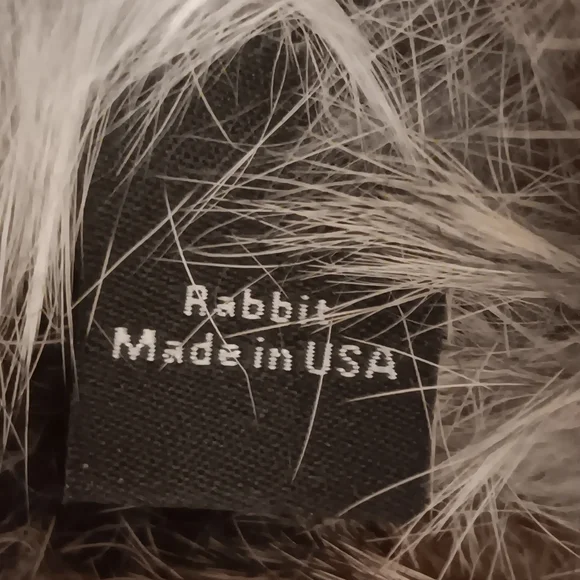 Elegant Rabbit Fur Earmuffs - Black and Gray - Picture 14 of 15